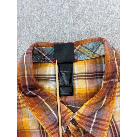 The North Face Bicycle Sport Shop Plaid Button Down Shirt (Men's XL) Brown - Picture 5 of 12